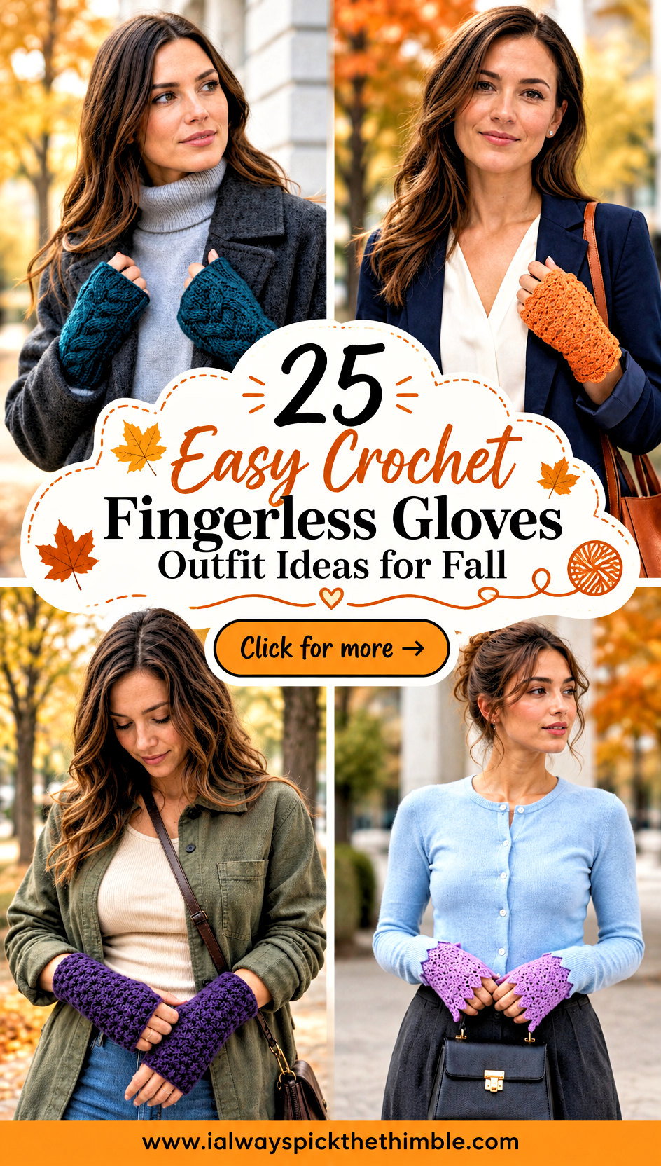 25 Easy Crochet Fingerless Gloves Outfit Ideas for Fall - 25 Easy Crochet Fingerless Gloves Outfit Ideas for Fall