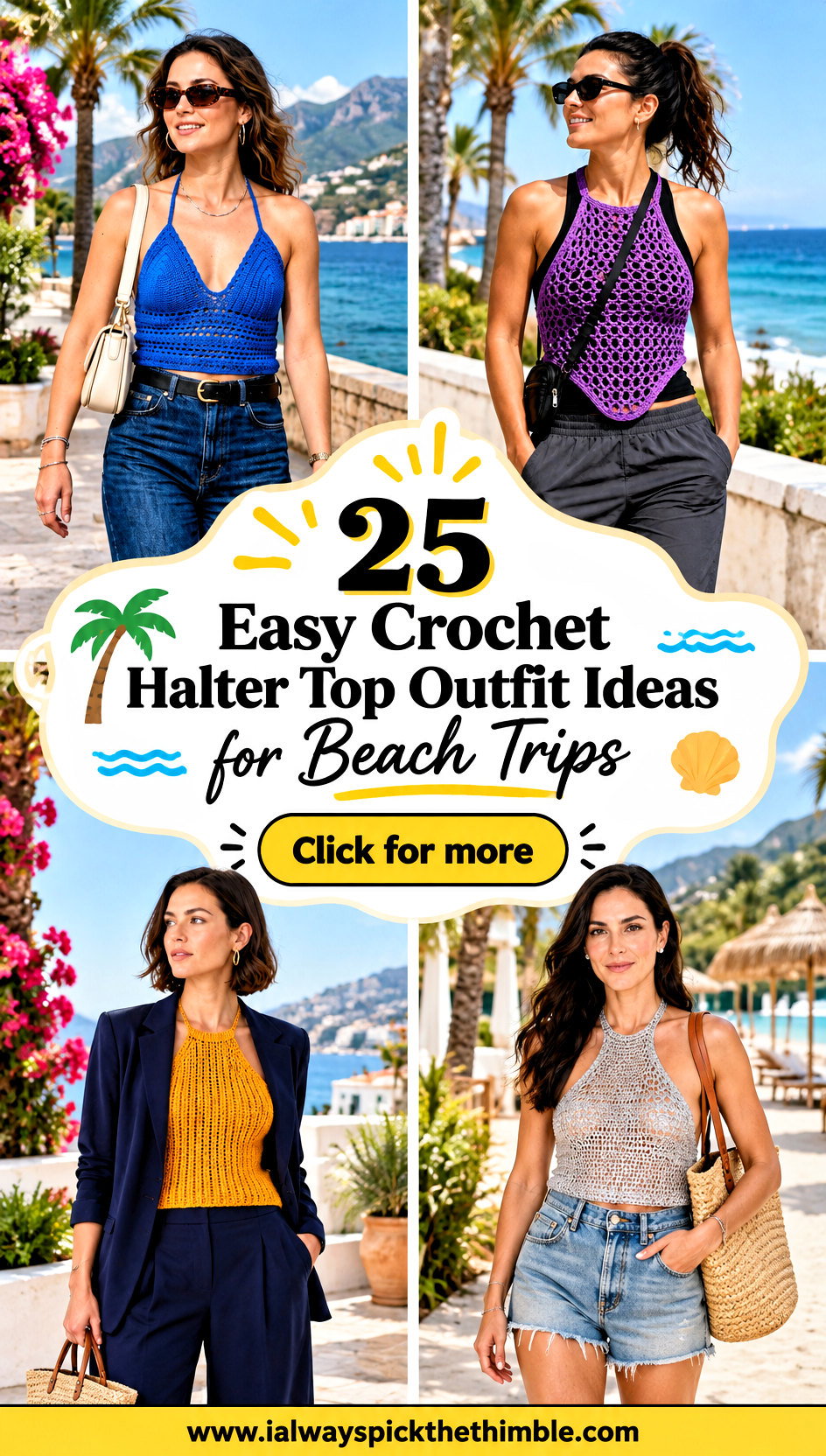 25 Easy Crochet Halter Top Outfit Ideas for Beach Trips - 25 Easy Crochet Halter Top Outfit Ideas for Beach Trips