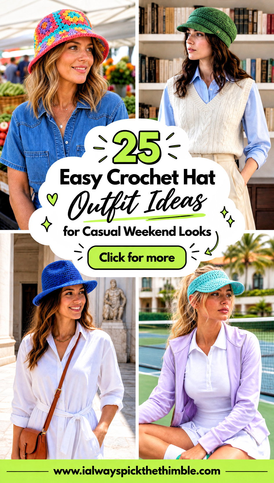 25 Easy Crochet Hat Outfit Ideas for Casual Weekend Looks - 25 Easy Crochet Hat Outfit Ideas for Casual Weekend Looks
