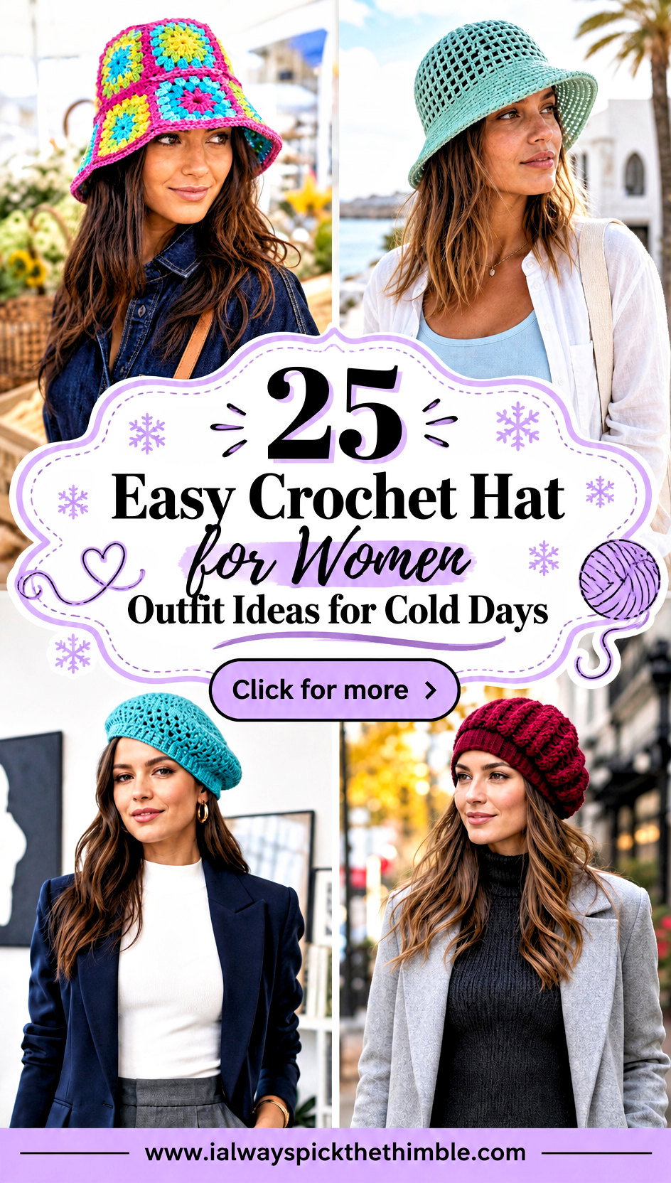 25 Easy Crochet Hat for Women Outfit Ideas for Cold Days - 25 Easy Crochet Hat for Women Outfit Ideas for Cold Days