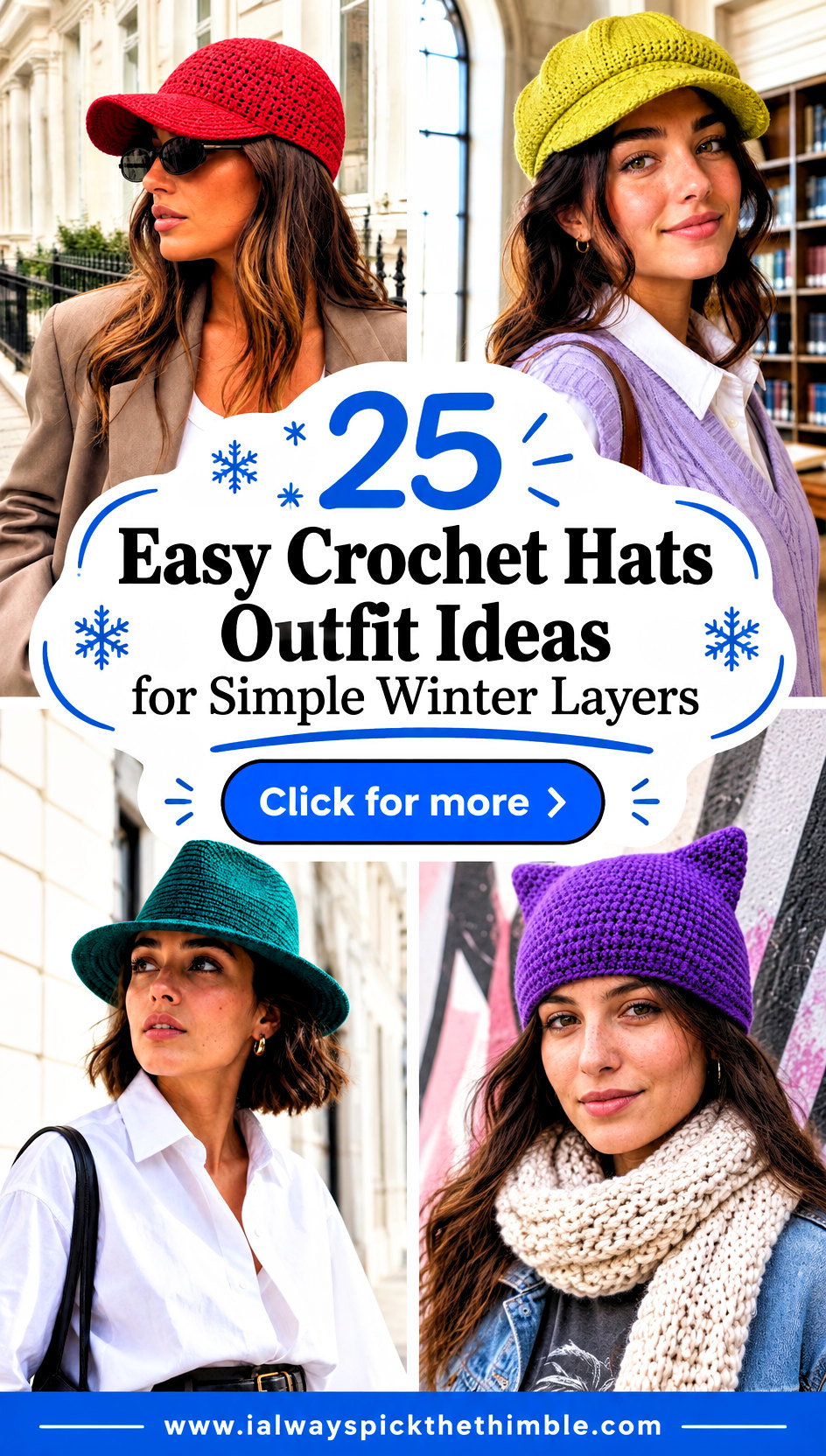 25 Easy Crochet Hats Outfit Ideas for Simple Winter Layers - 25 Easy Crochet Hats Outfit Ideas for Simple Winter Layers