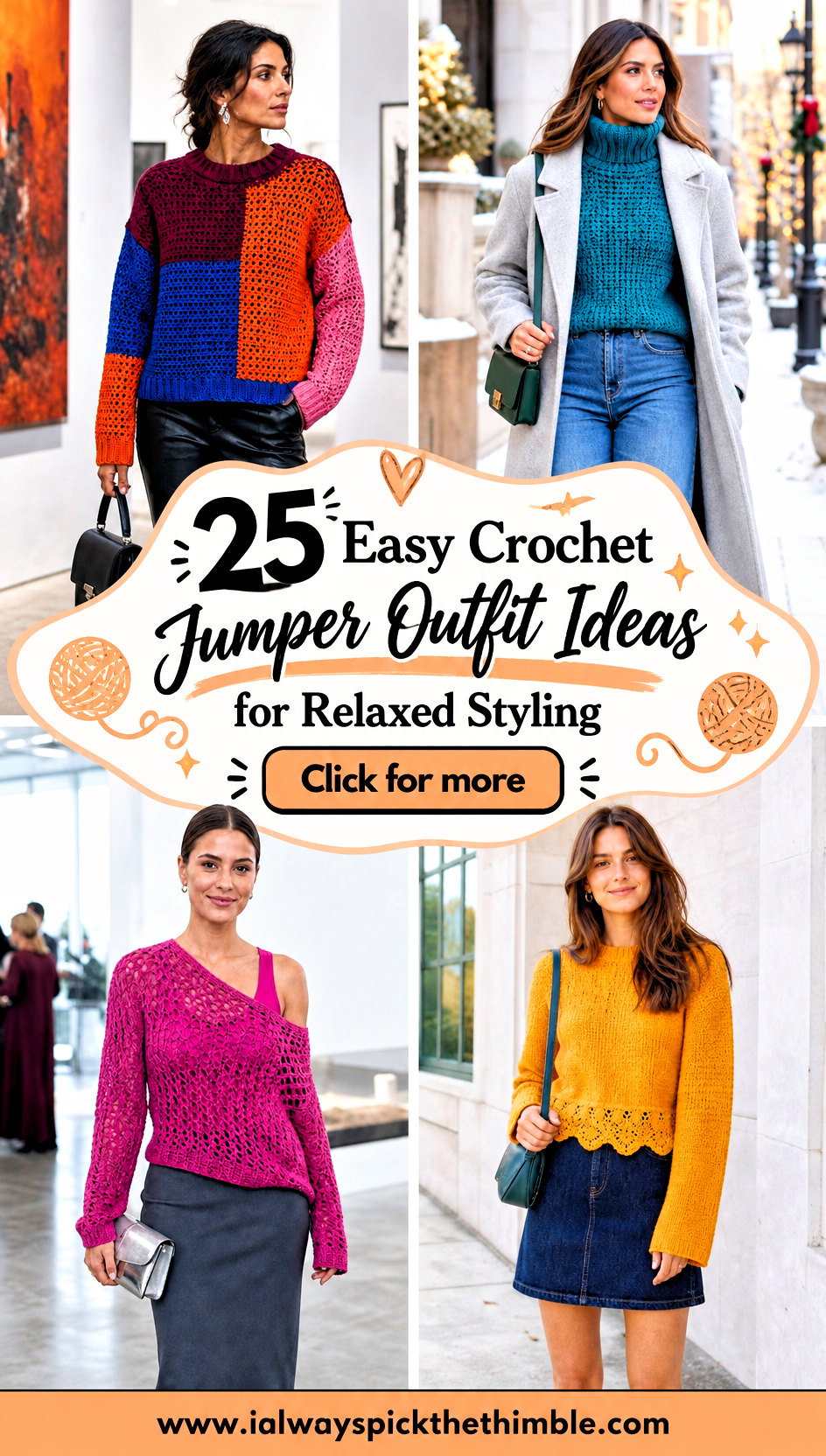 25 Easy Crochet Jumper Outfit Ideas for Relaxed Styling - 25 Easy Crochet Jumper Outfit Ideas for Relaxed Styling