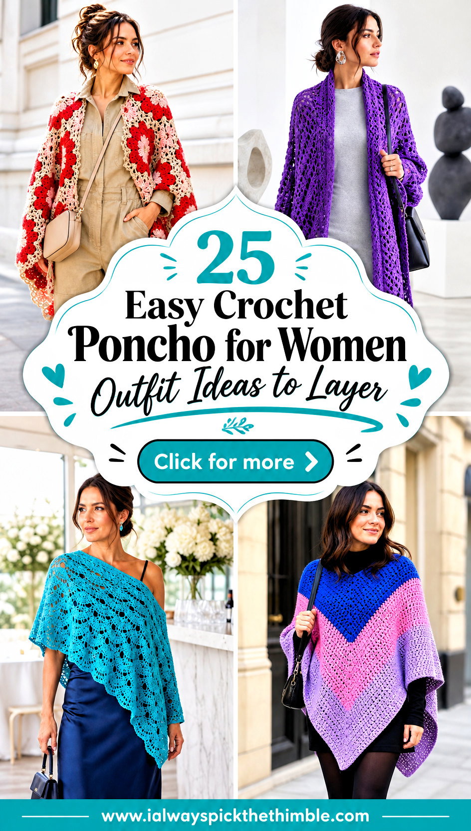 25 Easy Crochet Poncho for Women Outfit Ideas to Layer - 25 Easy Crochet Poncho for Women Outfit Ideas to Layer