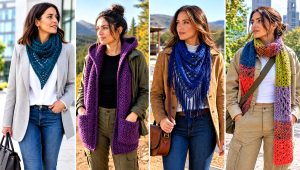 25 Easy Crochet Scarves Outfit Ideas for Everyday Comfort