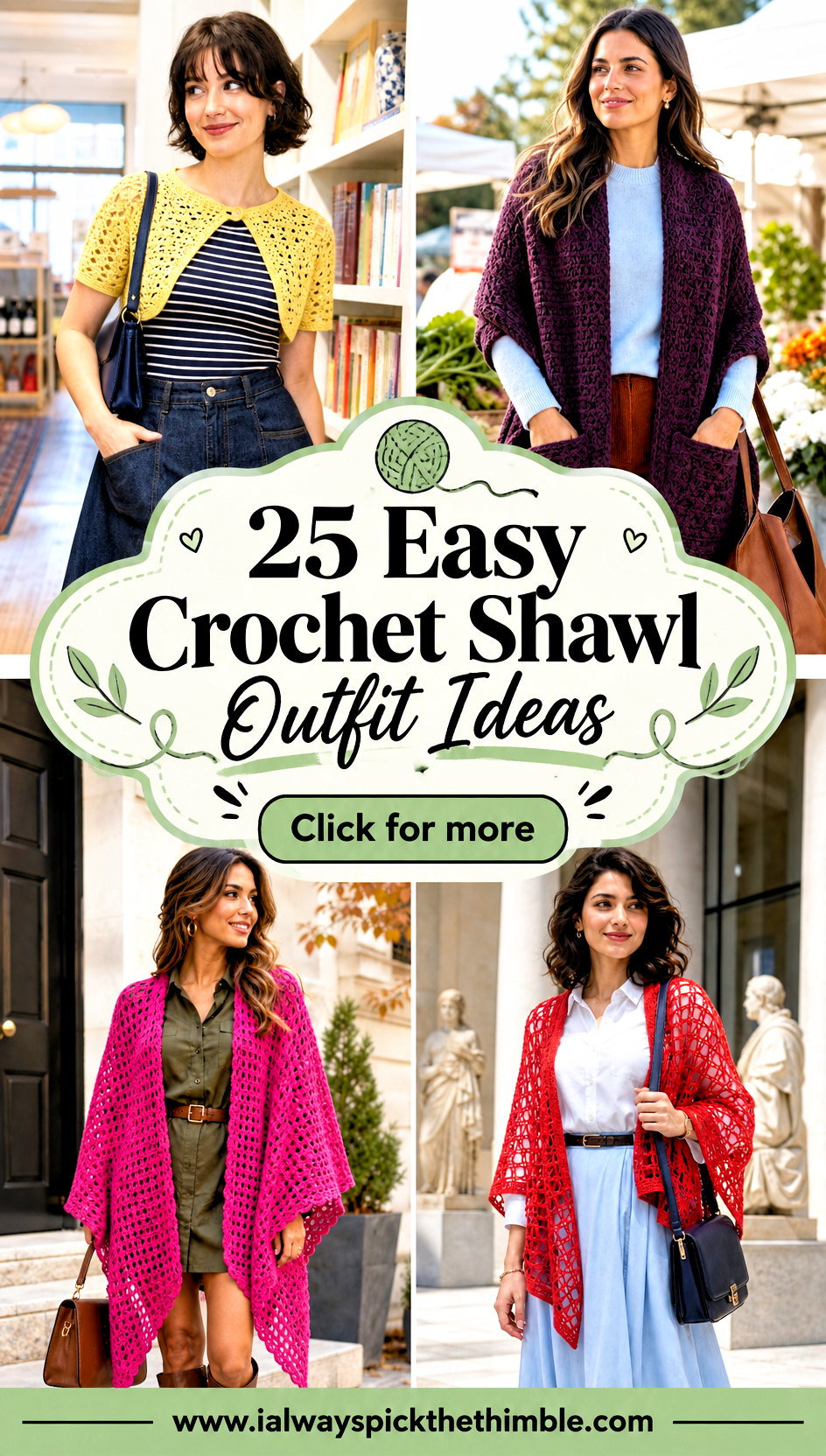 25 Easy Crochet Shawl Outfit Ideas for Everyday Layers - 25 Easy Crochet Shawl Outfit Ideas for Everyday Layers