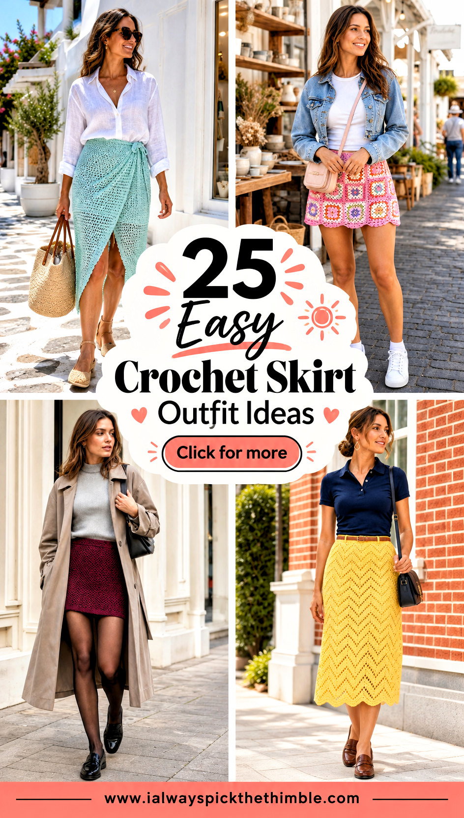 25 Easy Crochet Skirt Outfit Ideas for Casual Summer Days - 25 Easy Crochet Skirt Outfit Ideas for Casual Summer Days