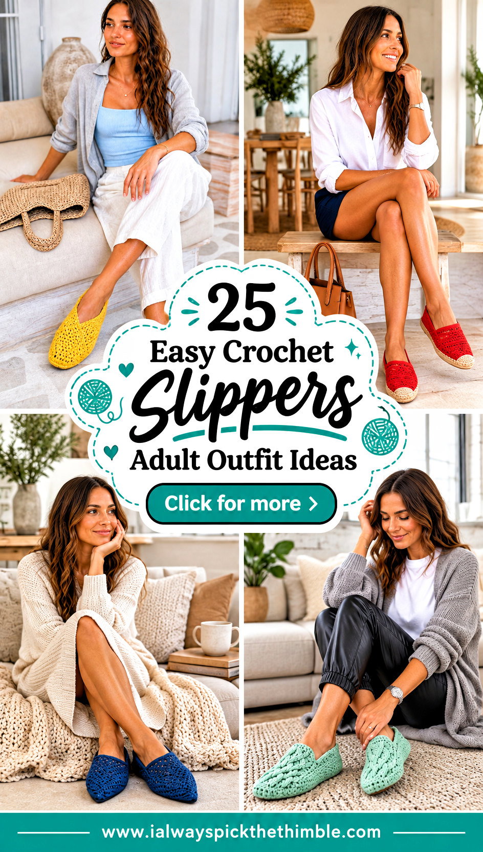 25 Easy Crochet Slippers Adult Outfit Ideas for Cozy Days - 25 Easy Crochet Slippers Adult Outfit Ideas for Cozy Days