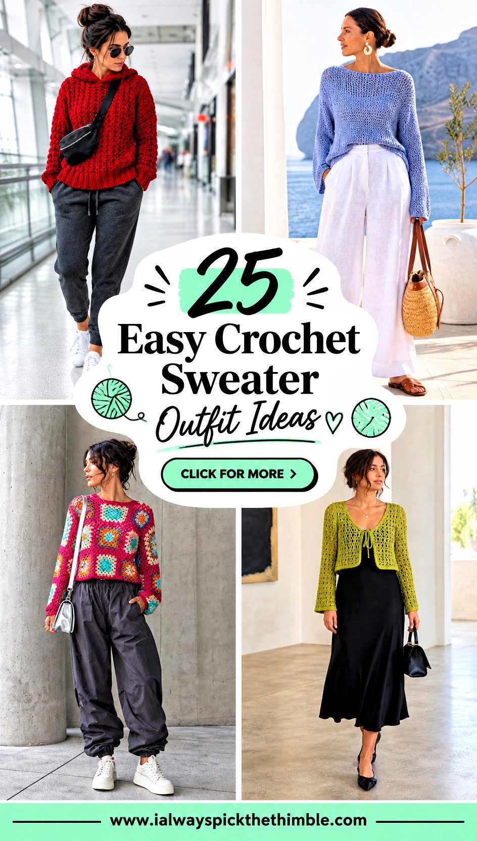 25 Easy Crochet Sweater Outfit Ideas for Weekend Comfort - 25 Easy Crochet Sweater Outfit Ideas for Weekend Comfort