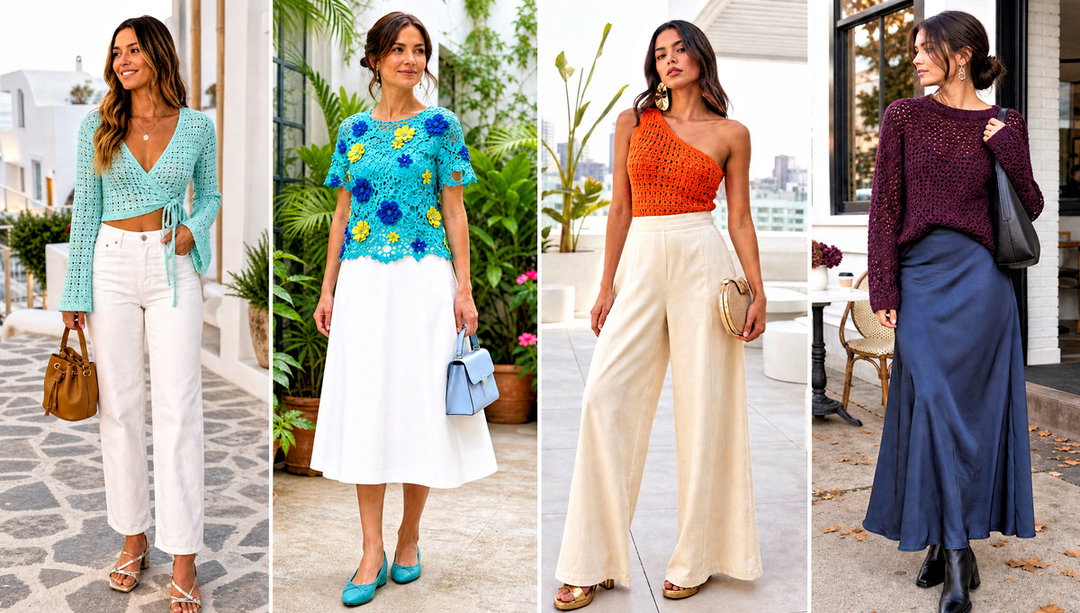 25 Easy Crochet Tops Outfit Ideas for Jeans and Shorts