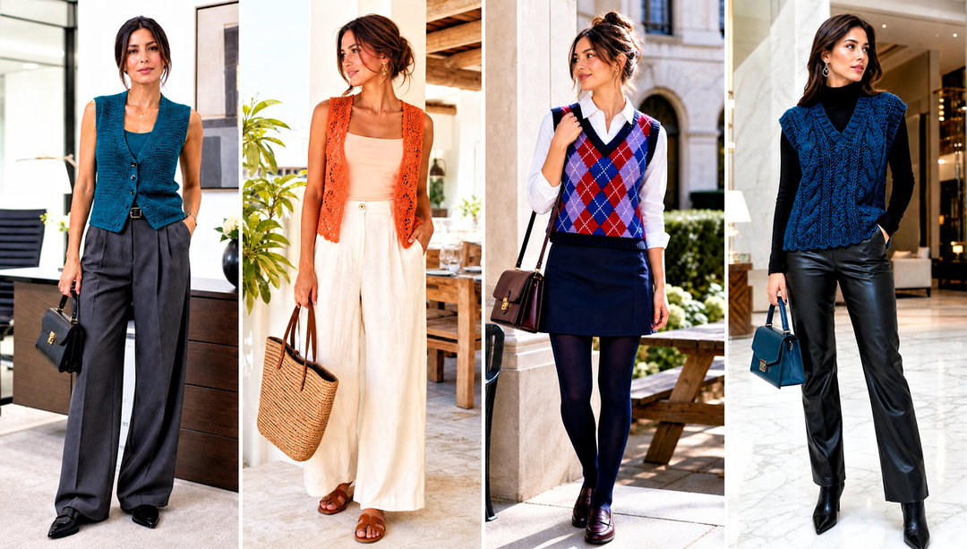 25 Easy Crochet Vest Outfit Ideas for Smart Layered Looks