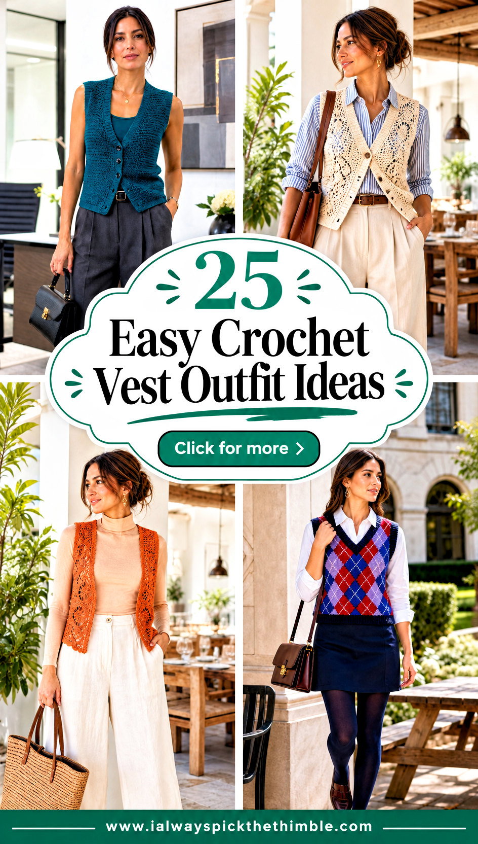 25 Easy Crochet Vest Outfit Ideas for Smart Layered Looks - 25 Easy Crochet Vest Outfit Ideas for Smart Layered Looks
