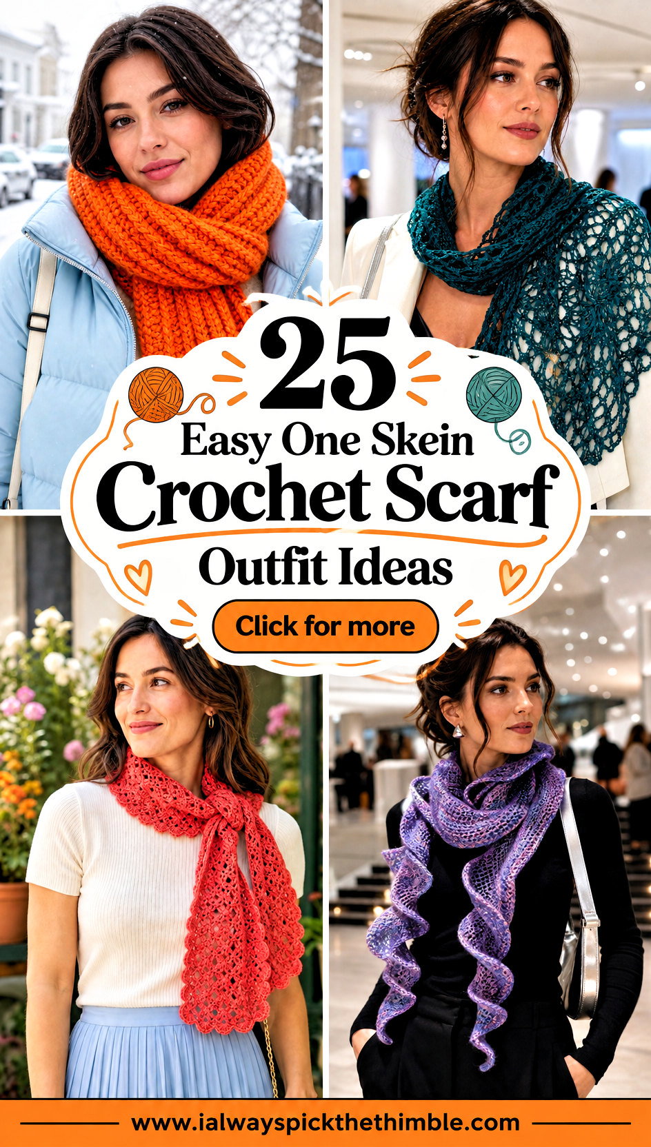 25 Easy One Skein Crochet Scarf Outfit Ideas for Cool Nights - 25 Easy One Skein Crochet Scarf Outfit Ideas for Cool Nights