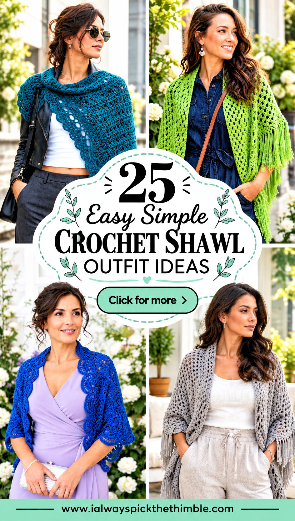 25 Easy Simple Crochet Shawl Outfit Ideas for Relaxed Days - 25 Easy Simple Crochet Shawl Outfit Ideas for Relaxed Days