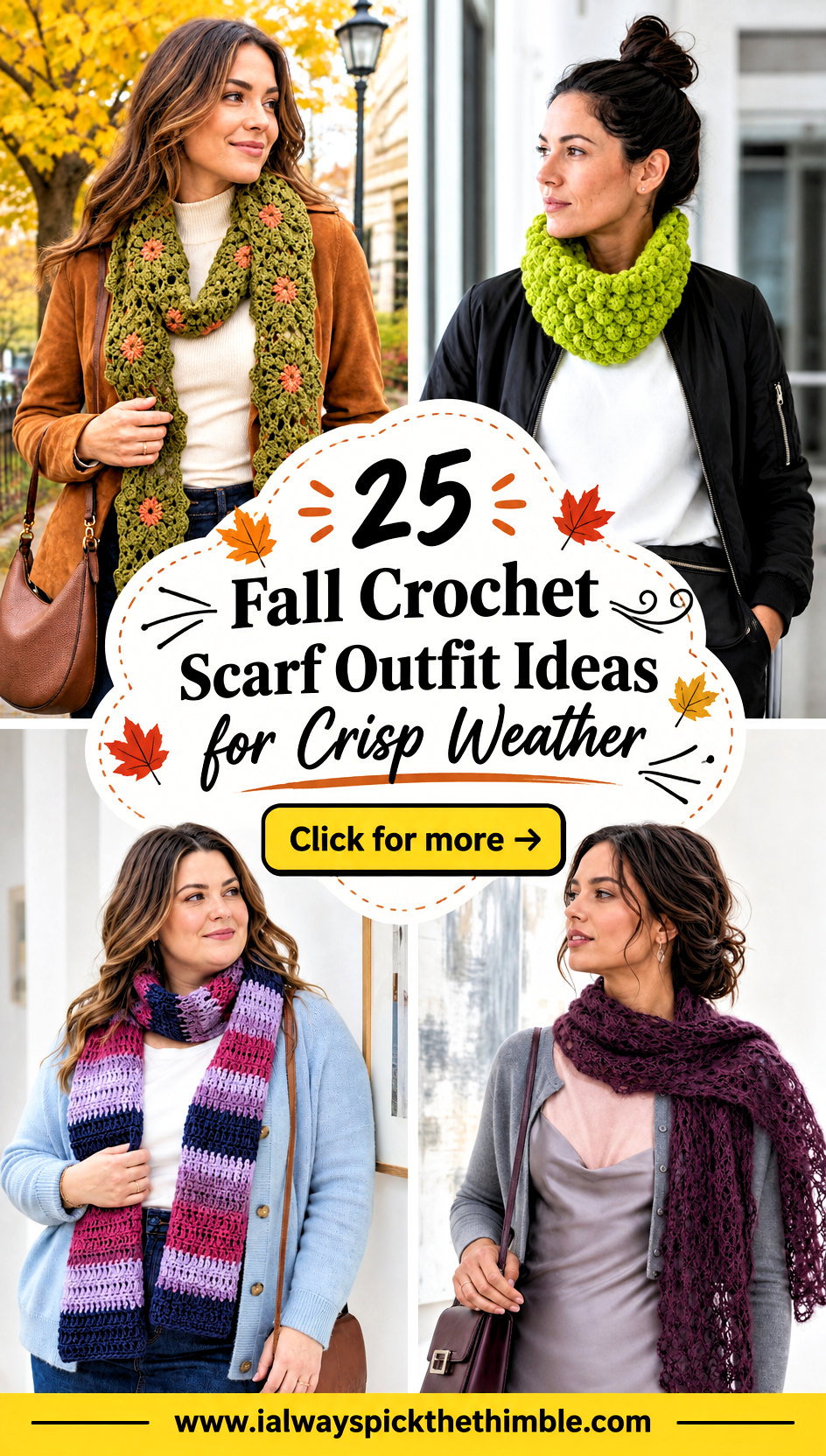 25 Fall Crochet Scarf Outfit Ideas for Crisp Weather - 25 Fall Crochet Scarf Outfit Ideas for Crisp Weather