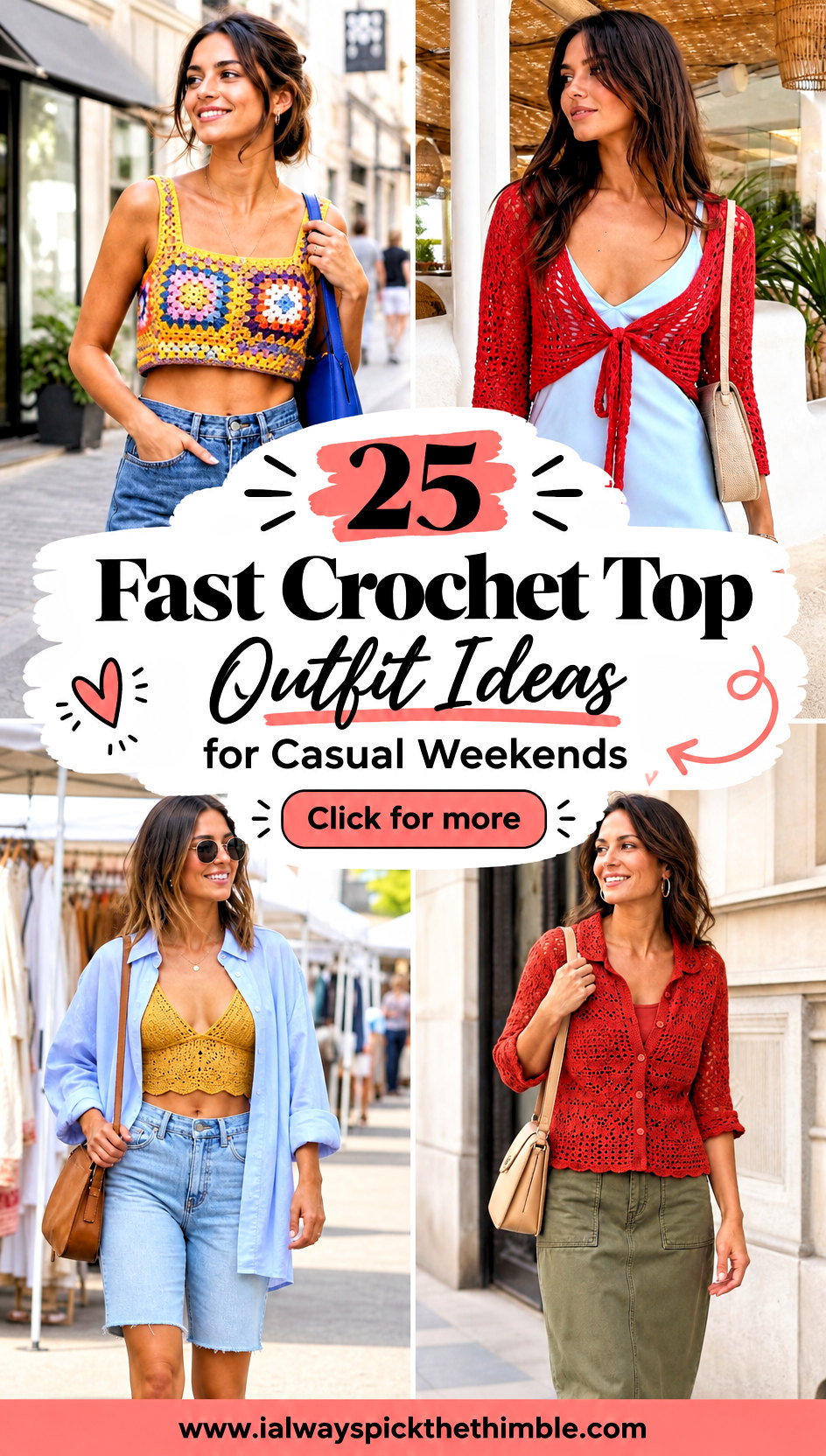 25 Fast Crochet Top Outfit Ideas for Casual Weekends - 25 Fast Crochet Top Outfit Ideas for Casual Weekends