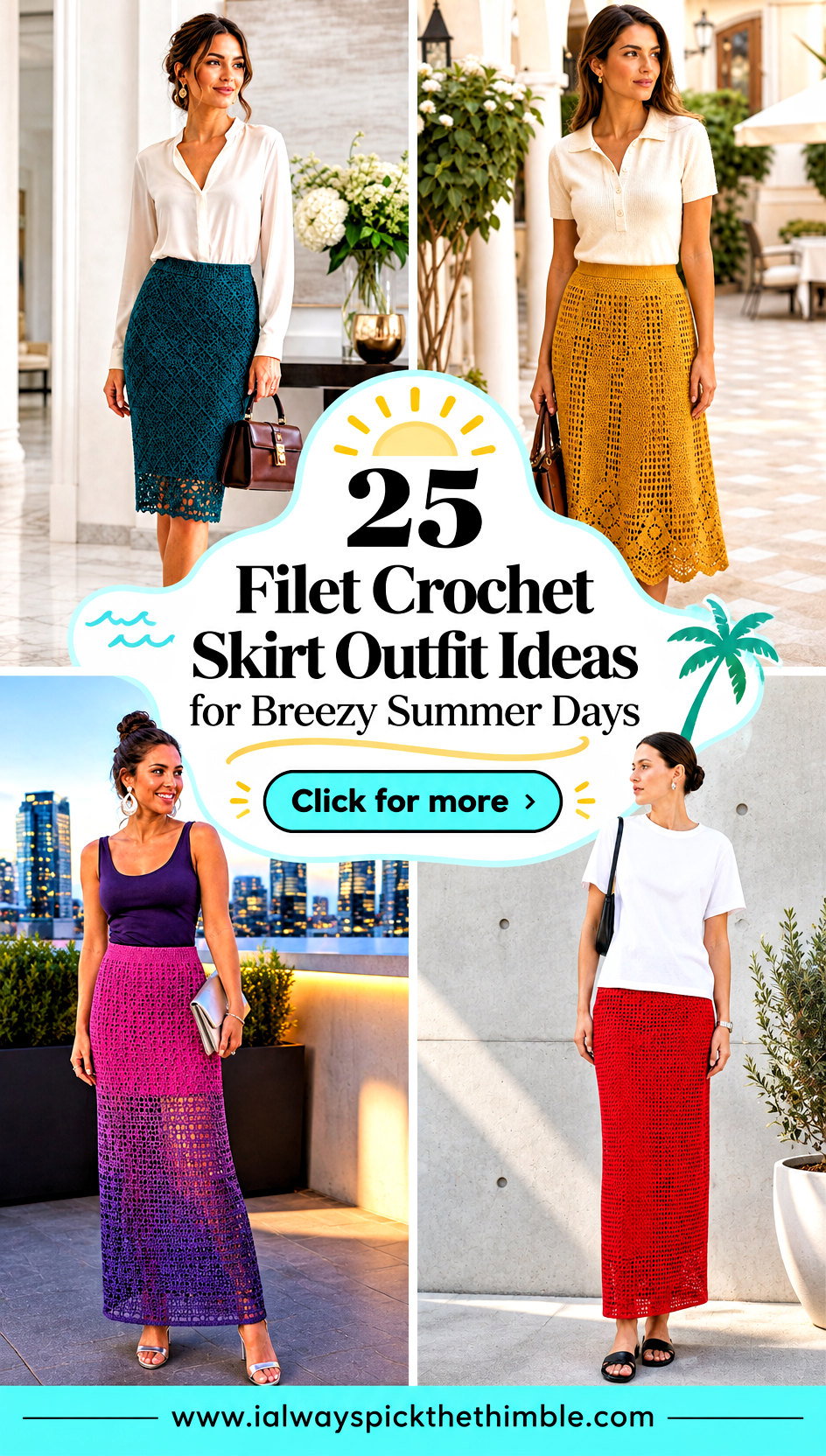 25 Filet Crochet Skirt Outfit Ideas for Breezy Summer Days - 25 Filet Crochet Skirt Outfit Ideas for Breezy Summer Days