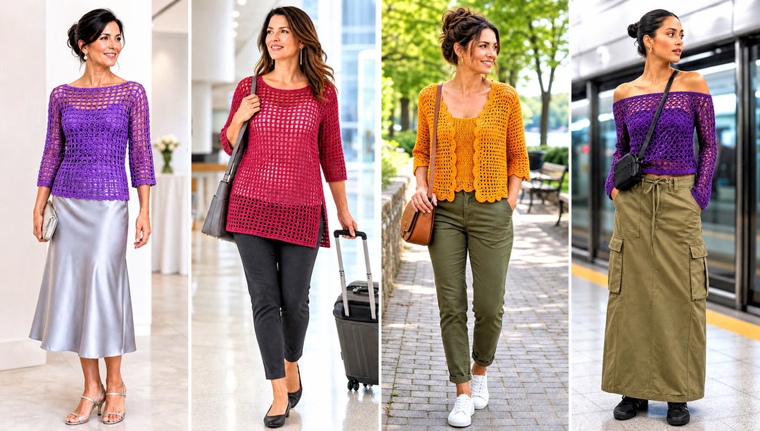 25 Filet Crochet Top Outfit Ideas for Laid-Back Looks