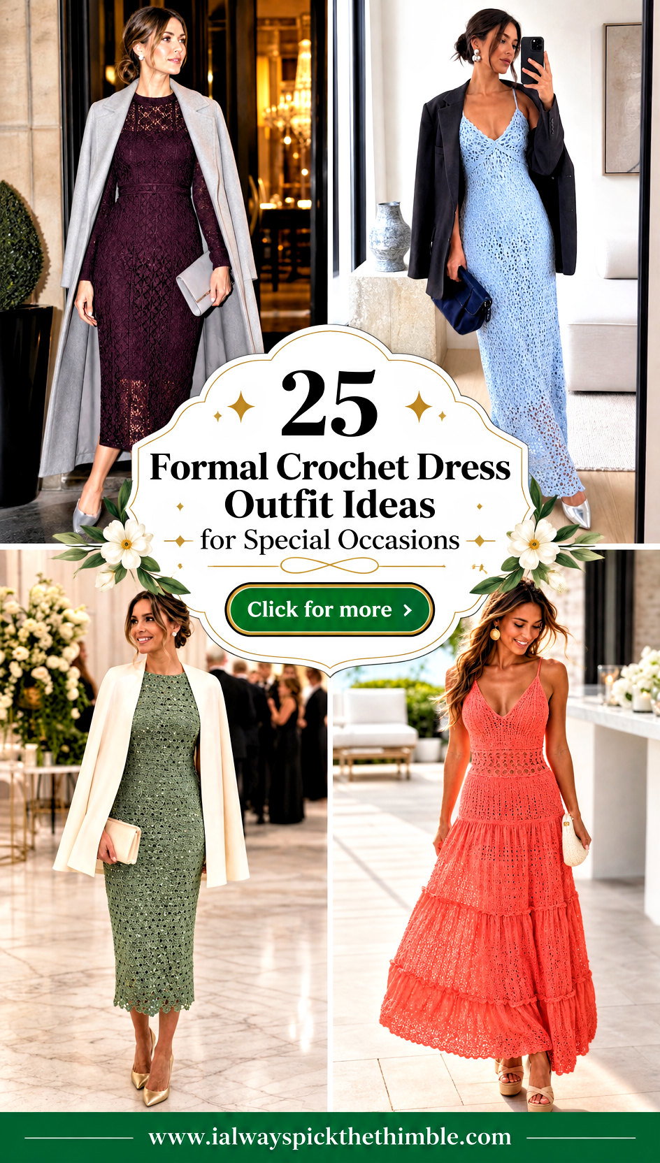 25 Formal Crochet Dress Outfit Ideas for Special Occasions - 25 Formal Crochet Dress Outfit Ideas for Special Occasions