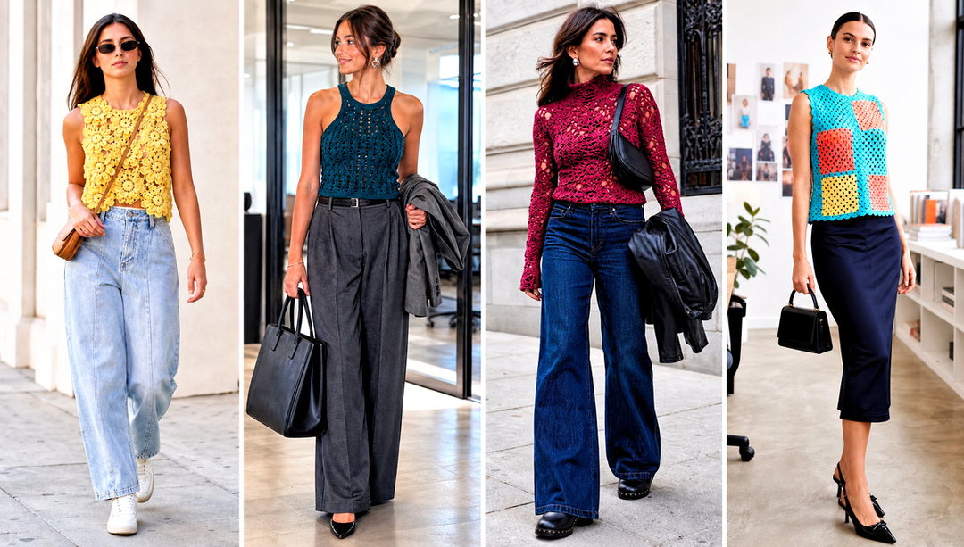 25 Ganni Crochet Top Outfit Ideas for Modern Street Style