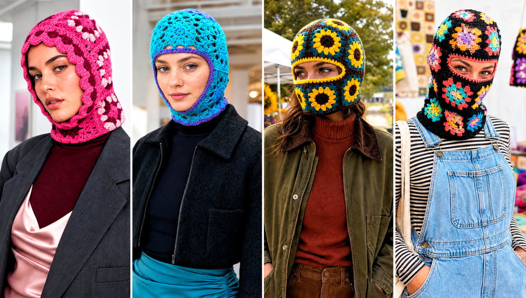 25 Granny Square Balaclava Outfit Ideas for Cold Days