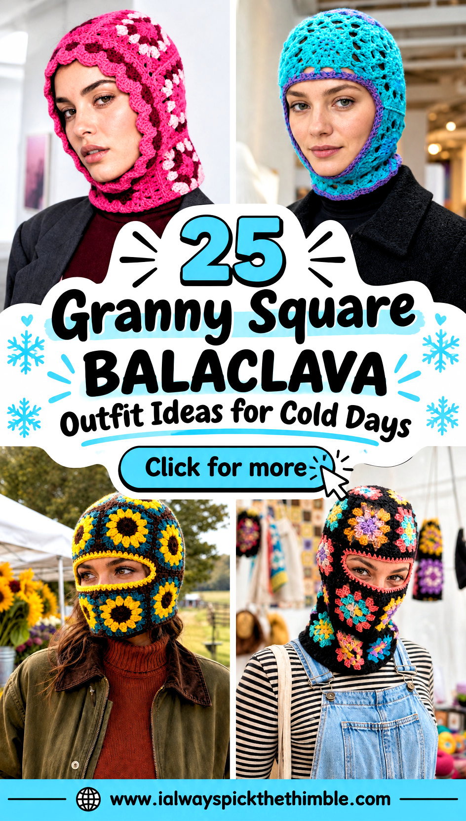 25 Granny Square Balaclava Outfit Ideas for Cold Days - 25 Granny Square Balaclava Outfit Ideas for Cold Days