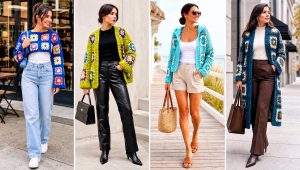25 Granny Square Crochet Sweater Outfit Ideas for Cool Days