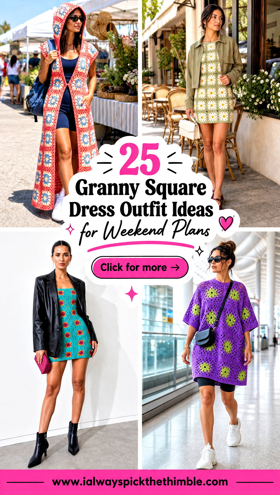 25 Granny Square Dress Outfit Ideas for Weekend Plans - 25 Granny Square Dress Outfit Ideas for Weekend Plans