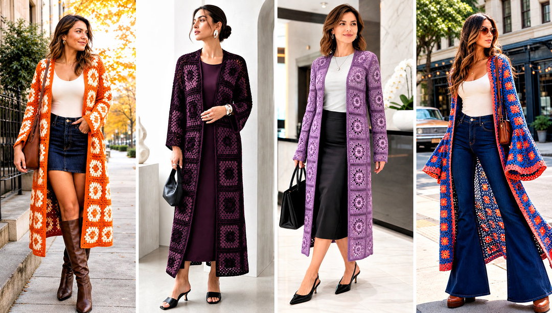 25 Granny Square Duster Outfit Ideas for Easy Layering
