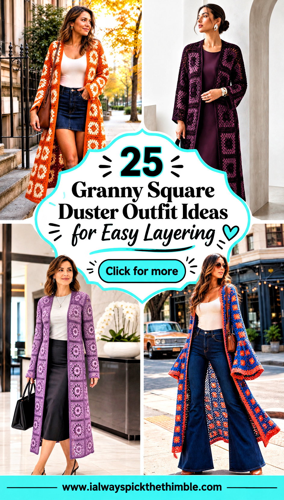 25 Granny Square Duster Outfit Ideas for Easy Layering - 25 Granny Square Duster Outfit Ideas for Easy Layering
