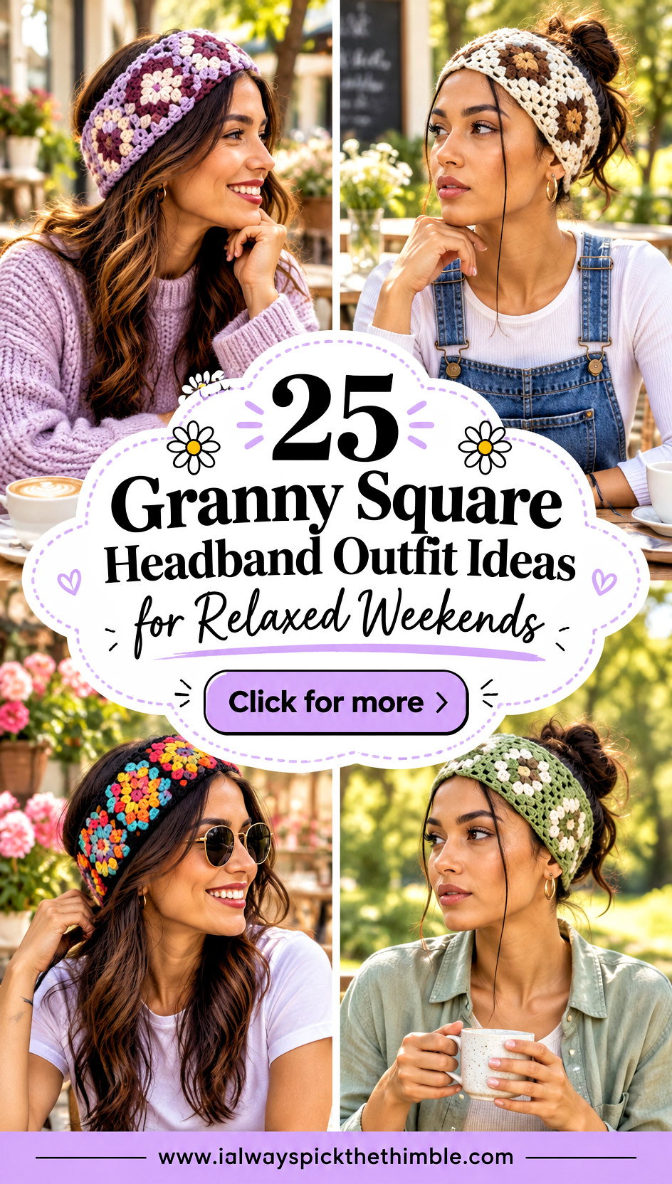 25 Granny Square Headband Outfit Ideas for Relaxed Weekends - 25 Granny Square Headband Outfit Ideas for Relaxed Weekends
