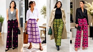 25 Granny Square Pants Outfit Ideas with Boho Style