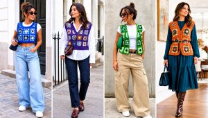 25 Granny Square Sweater Vest Outfit Ideas for Cool Days