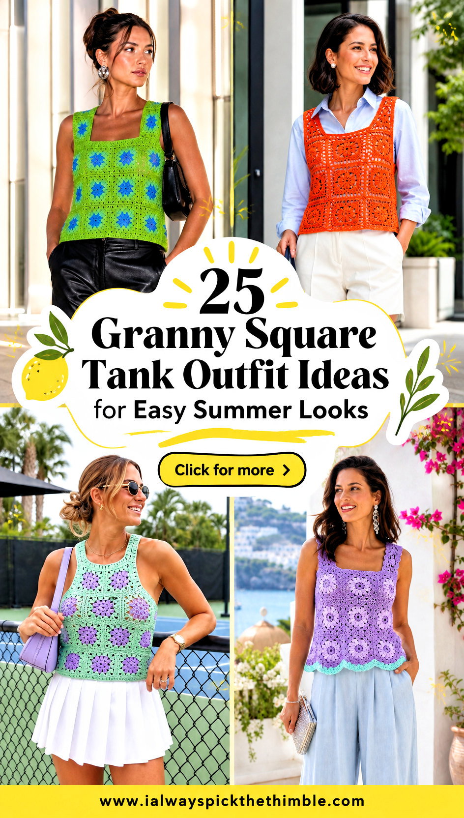 25 Granny Square Tank Outfit Ideas for Easy Summer Looks - 25 Granny Square Tank Outfit Ideas for Easy Summer Looks