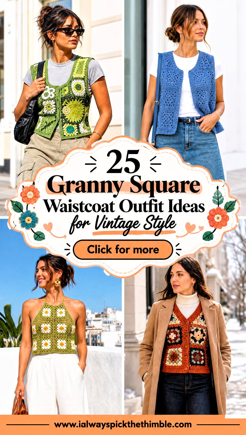 25 Granny Square Waistcoat Outfit Ideas for Vintage Style - 25 Granny Square Waistcoat Outfit Ideas for Vintage Style