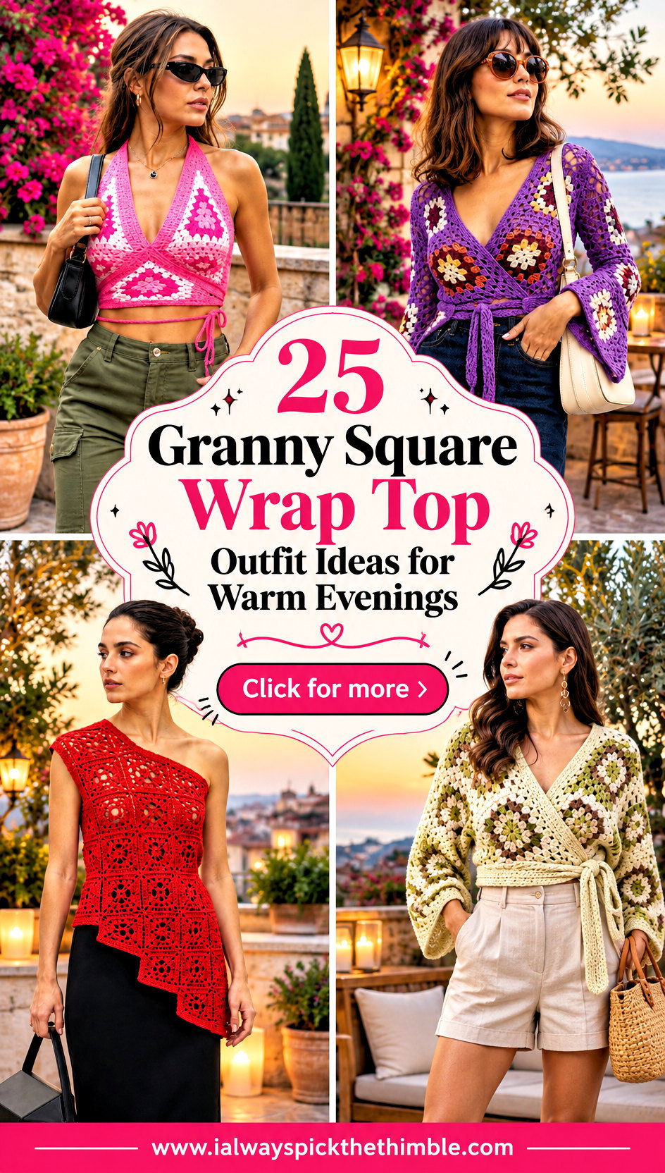 25 Granny Square Wrap Top Outfit Ideas for Warm Evenings - 25 Granny Square Wrap Top Outfit Ideas for Warm Evenings