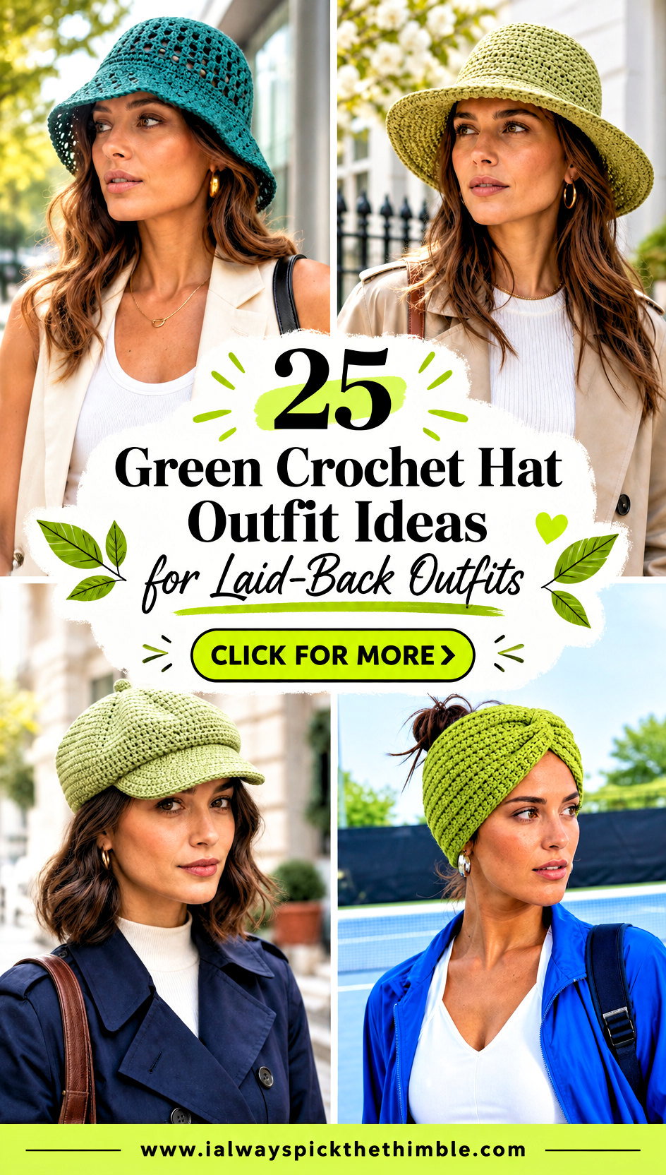25 Green Crochet Hat Outfit Ideas for Laid-Back Outfits - 25 Green Crochet Hat Outfit Ideas for Laid-Back Outfits