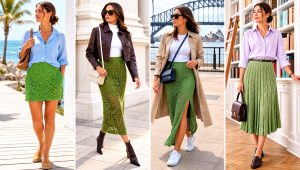 25 Green Crochet Skirt Outfit Ideas for Breezy Daytime Wear