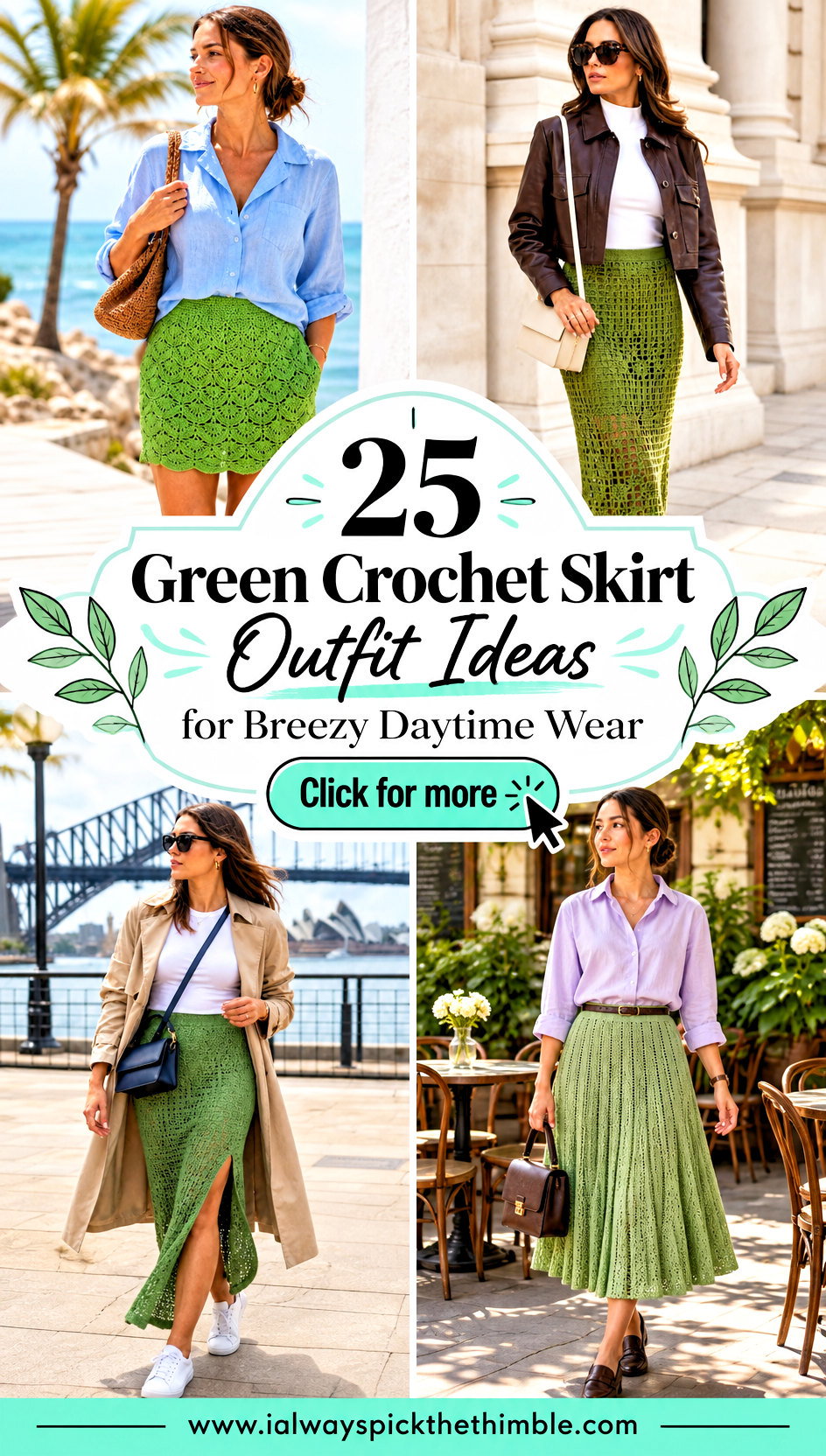 25 Green Crochet Skirt Outfit Ideas for Breezy Daytime Wear - 25 Green Crochet Skirt Outfit Ideas for Breezy Daytime Wear