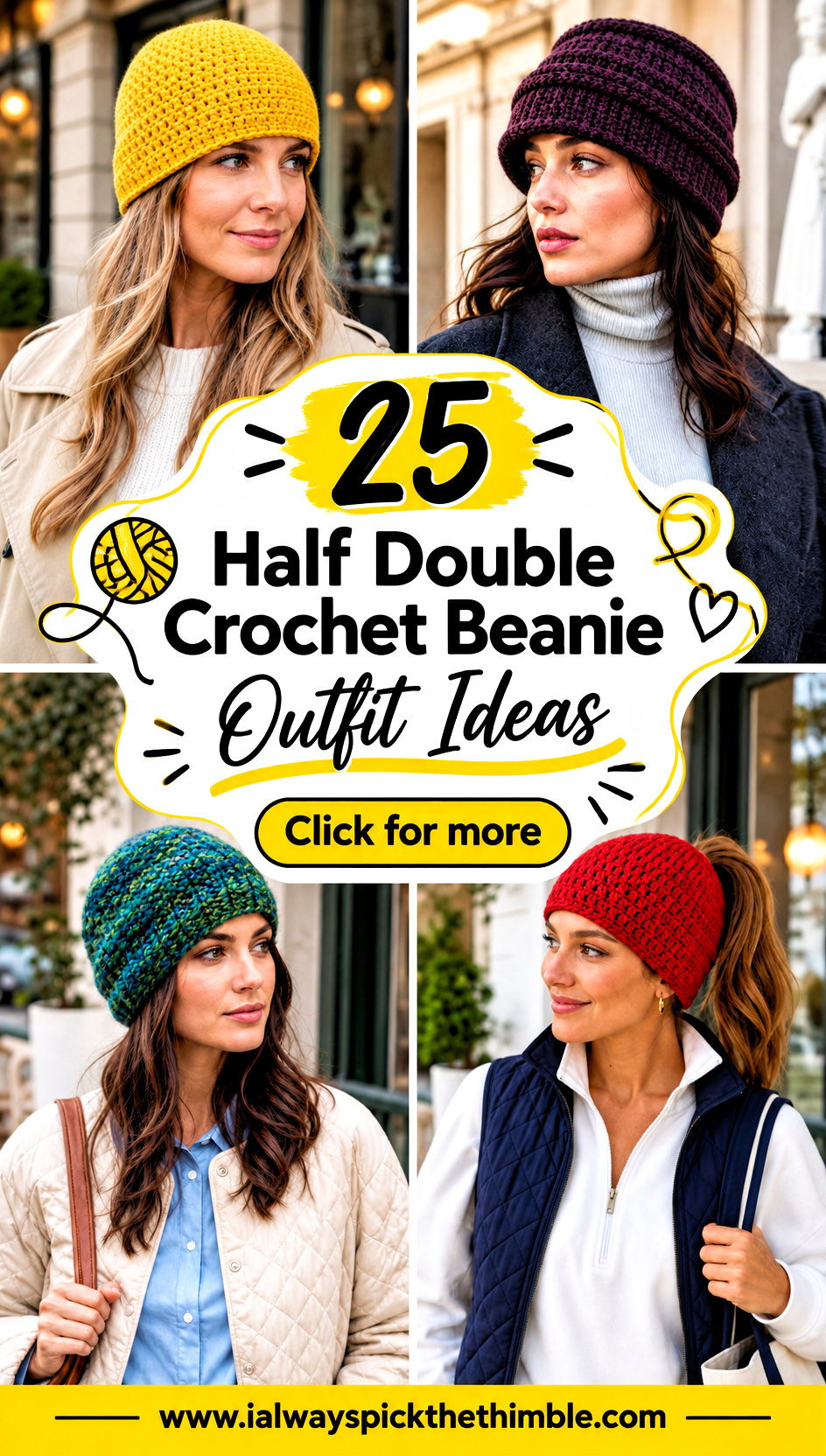 25 Half Double Crochet Beanie Outfit Ideas for Cozy Weekends - 25 Half Double Crochet Beanie Outfit Ideas for Cozy Weekends