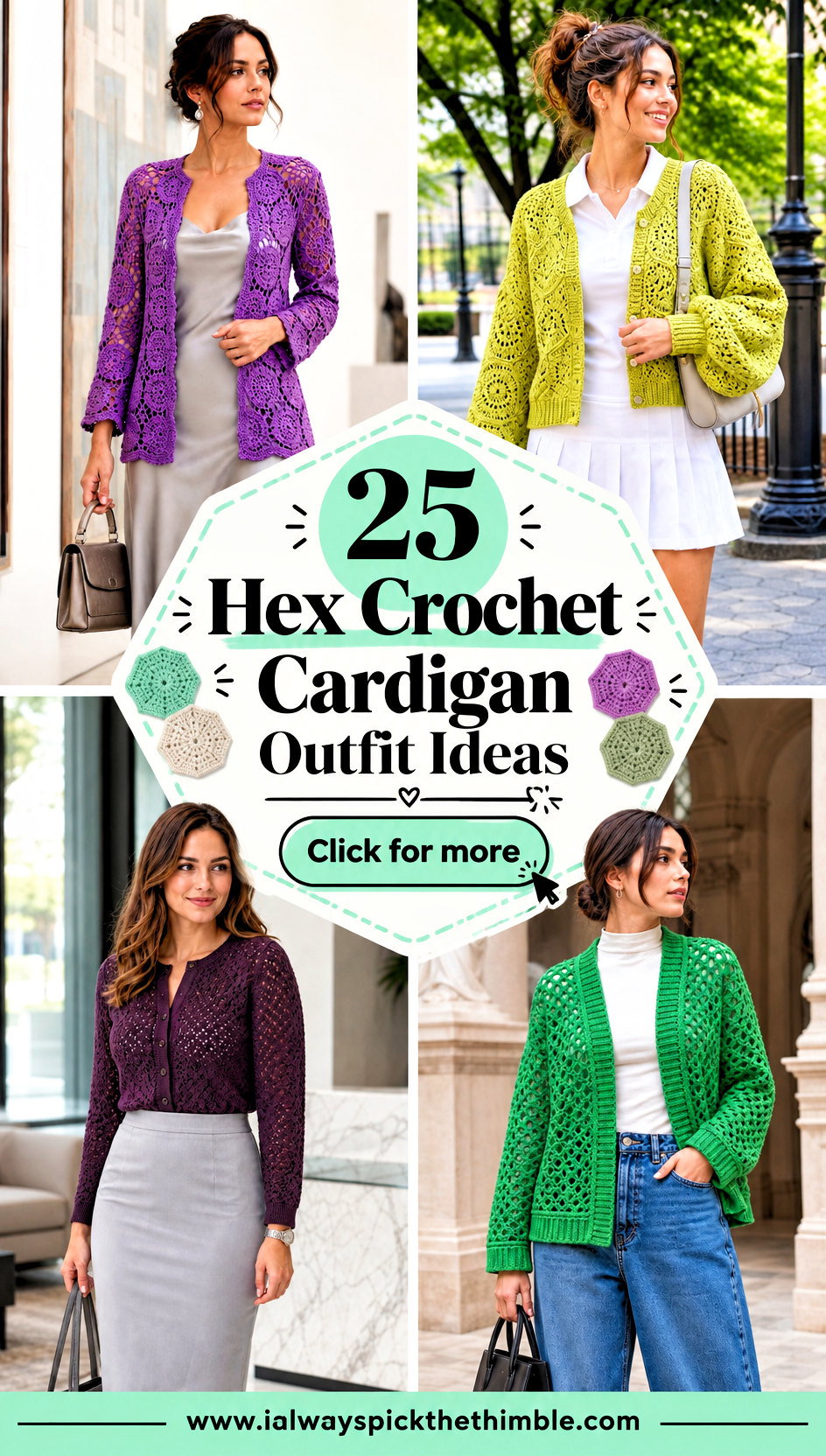 25 Hex Crochet Cardigan Outfit Ideas for Casual Layers - 25 Hex Crochet Cardigan Outfit Ideas for Casual Layers