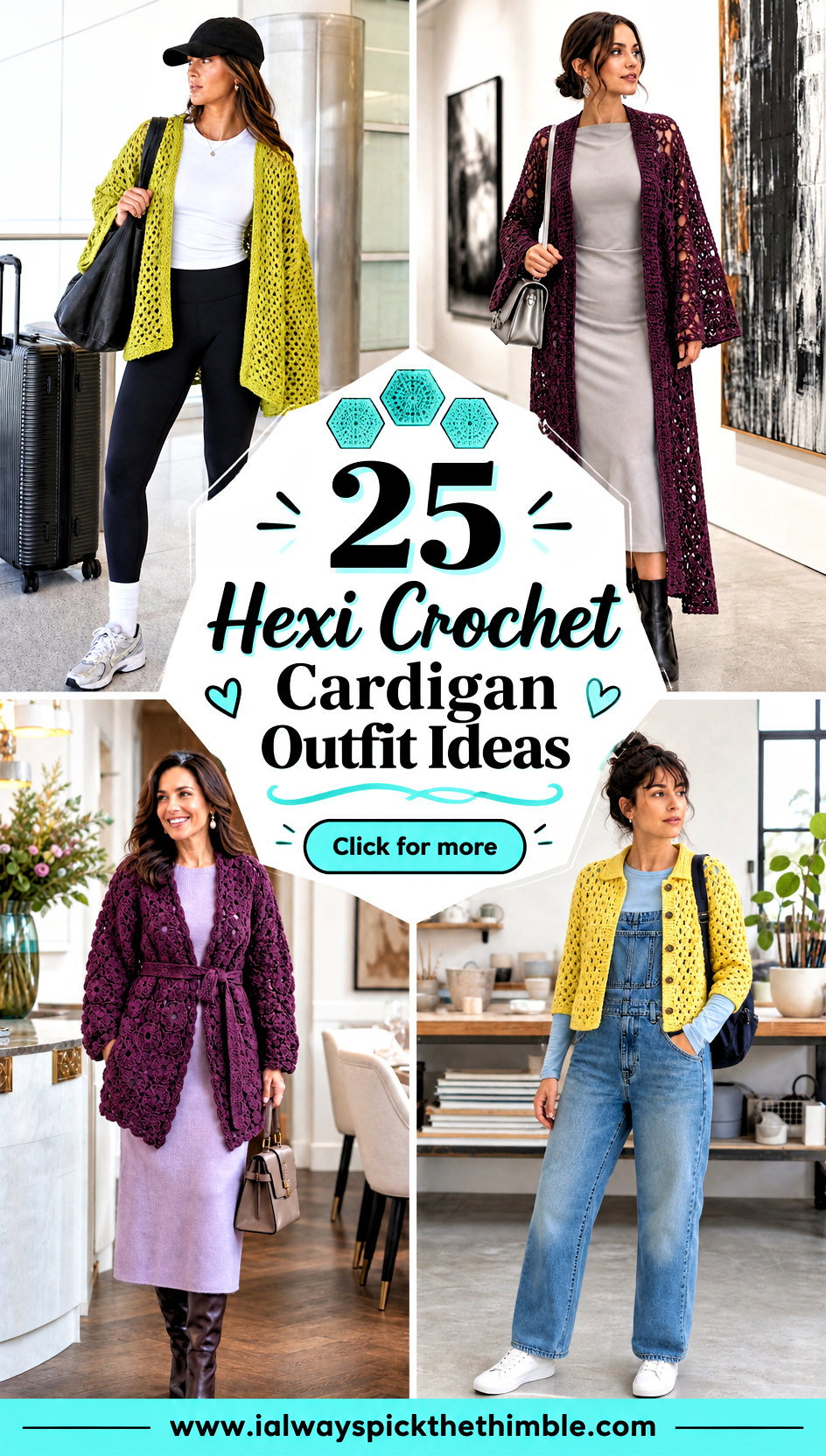 25 Hexi Crochet Cardigan Outfit Ideas for Relaxed Style - 25 Hexi Crochet Cardigan Outfit Ideas for Relaxed Style