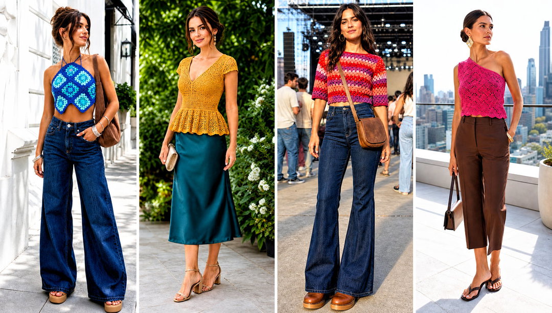 25 Hippie Crochet Top Outfit Ideas for Festival Season