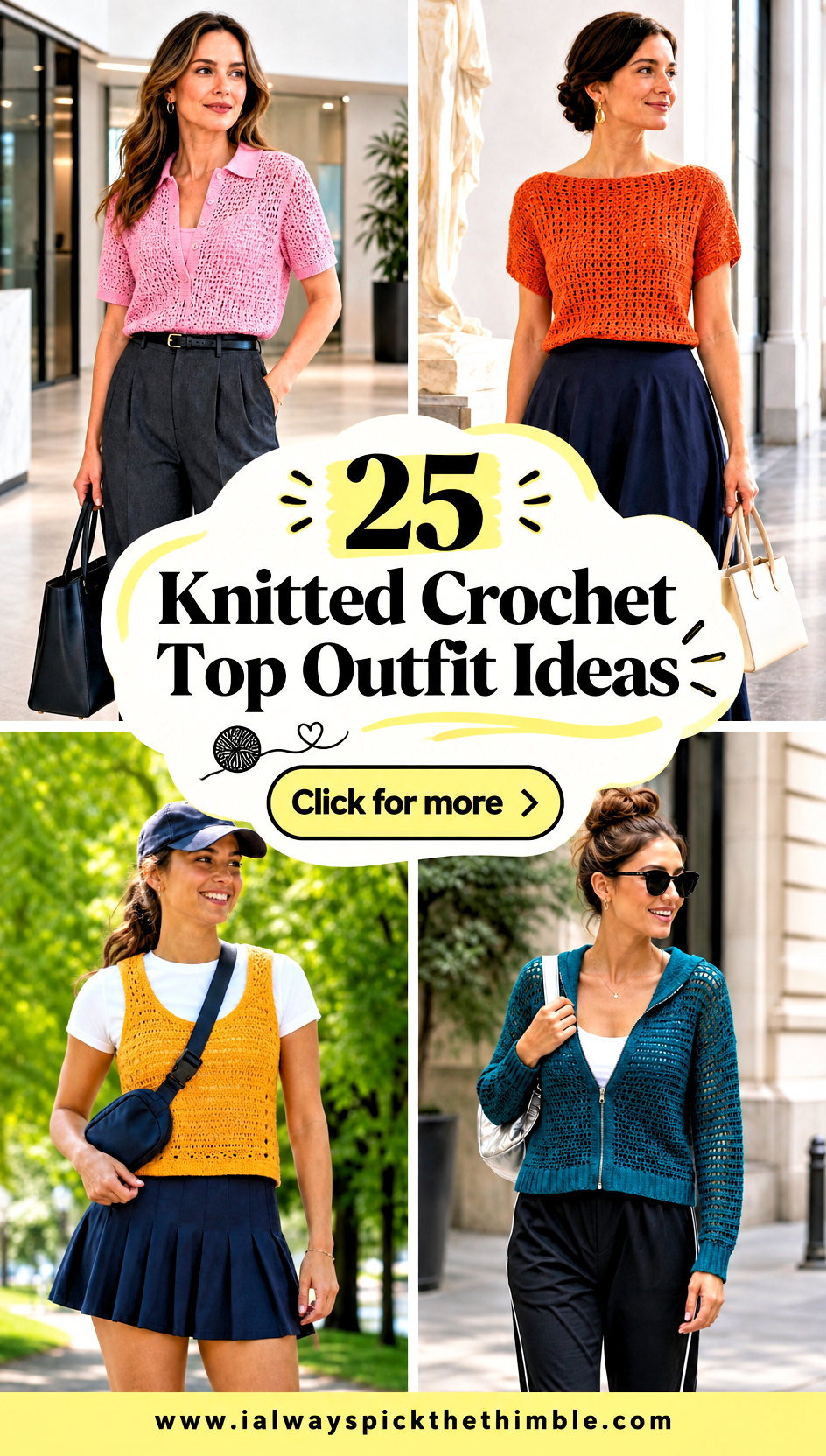 25 Knitted Crochet Top Outfit Ideas for Everyday Wear - 25 Knitted Crochet Top Outfit Ideas for Everyday Wear