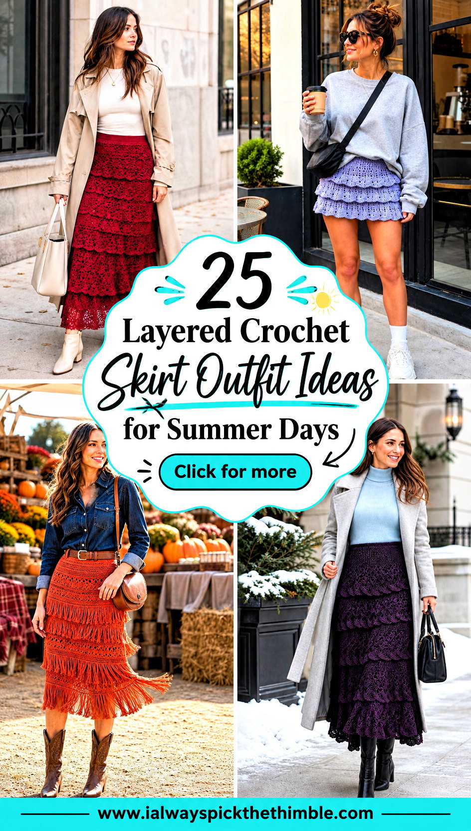 25 Layered Crochet Skirt Outfit Ideas for Summer Days - 25 Layered Crochet Skirt Outfit Ideas for Summer Days