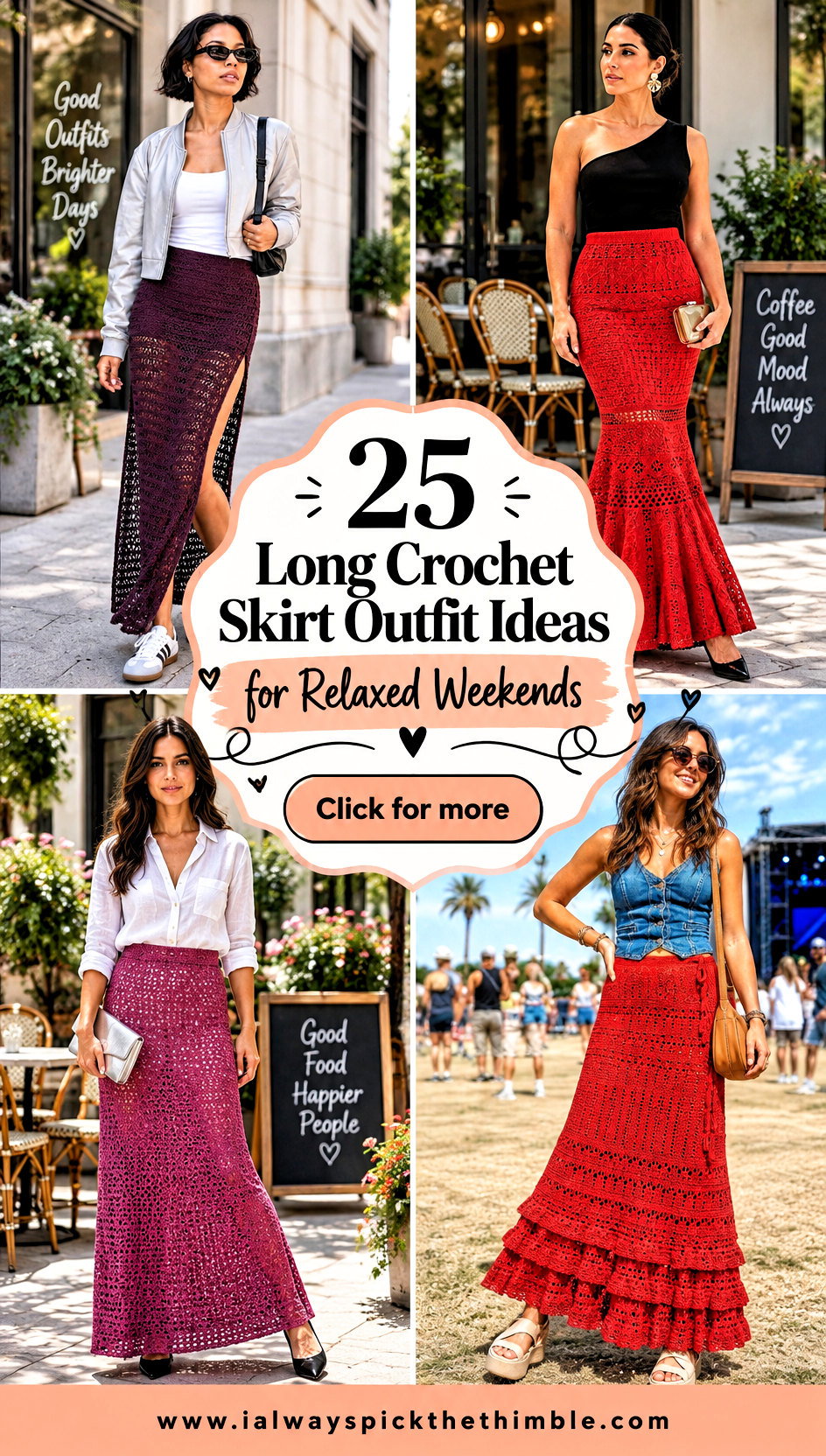 25 Long Crochet Skirt Outfit Ideas for Relaxed Weekends - 25 Long Crochet Skirt Outfit Ideas for Relaxed Weekends