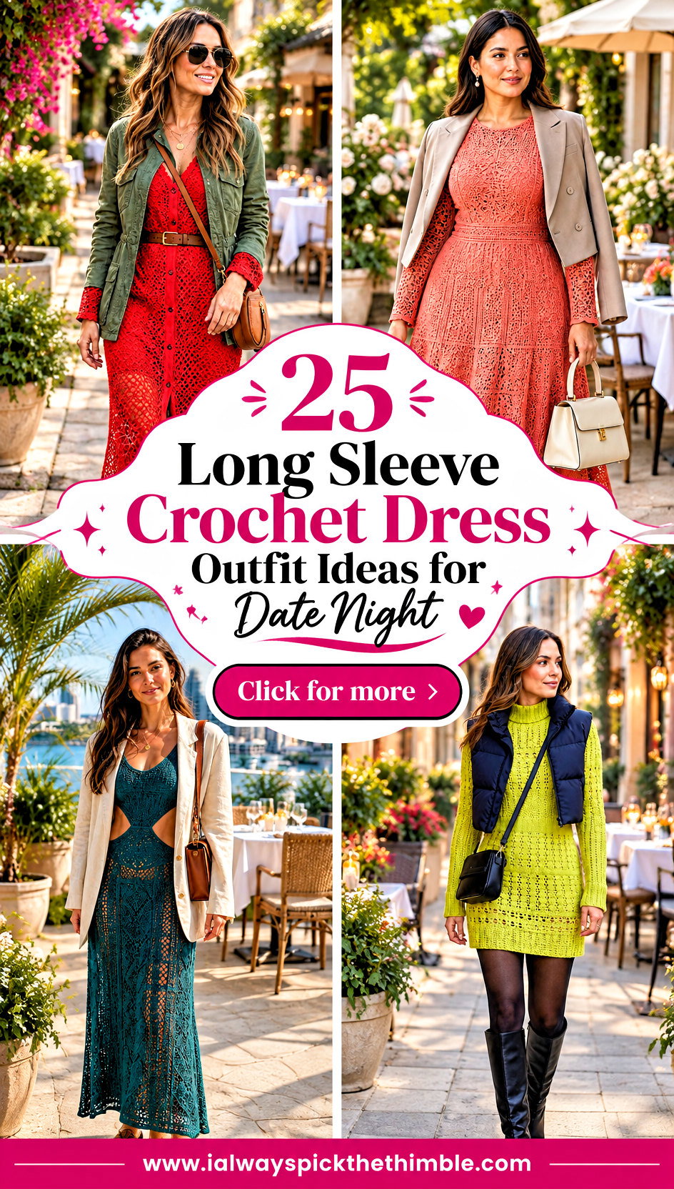 25 Long Sleeve Crochet Dress Outfit Ideas for Date Night - 25 Long Sleeve Crochet Dress Outfit Ideas for Date Night
