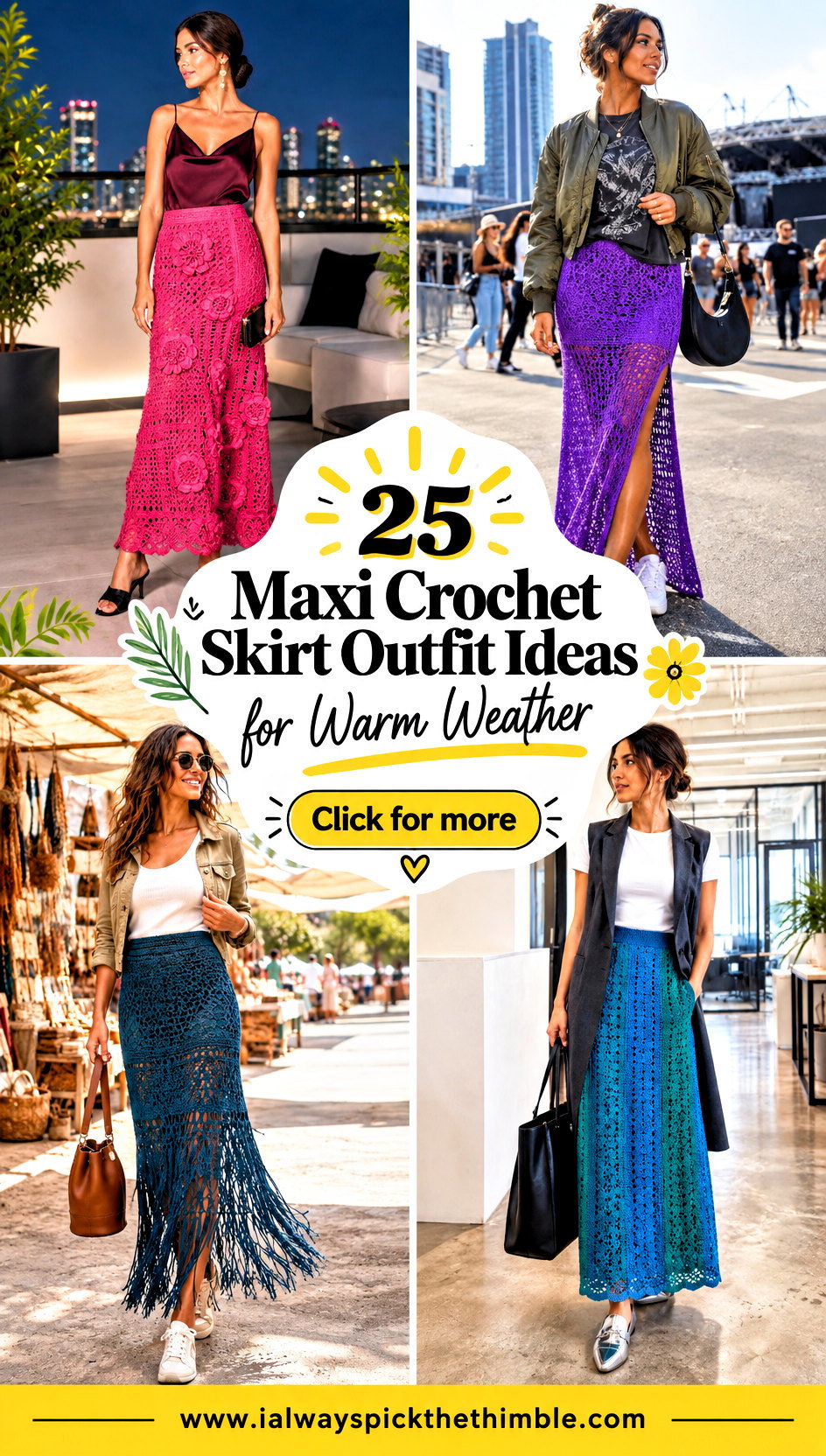 25 Maxi Crochet Skirt Outfit Ideas for Warm Weather - 25 Maxi Crochet Skirt Outfit Ideas for Warm Weather