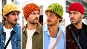 25 Men’s Crochet Beanie Outfit Ideas for Cold Days