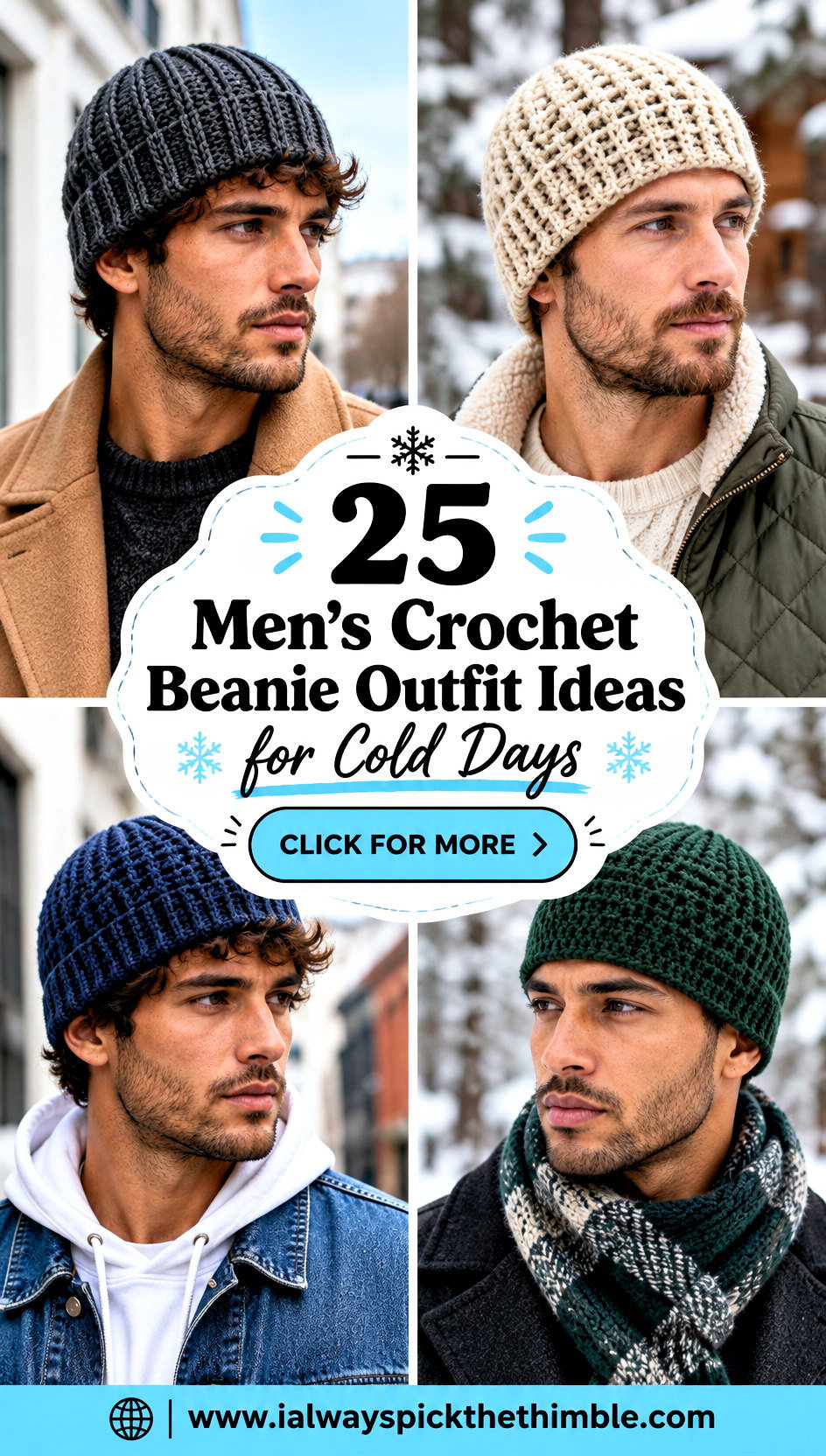 25 Mens Crochet Beanie Outfit Ideas for Cold Days - 25 Men’s Crochet Beanie Outfit Ideas for Cold Days