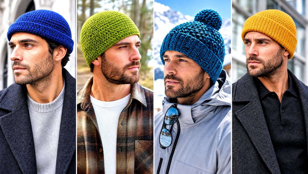 25 Mens Crochet Beanie Outfit Ideas for Winter Walks